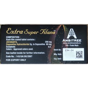 特級阿伐那雙效片|Extra Super Filana黑水鬼260mg|助勃+延時|治療陽萎早洩:圖片 3